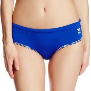 TYR Royal Lunetta Banded Bikini Bottom, Blue